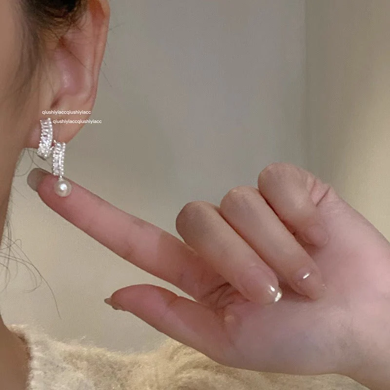 S925 Sterling Silver Pearl Earrings