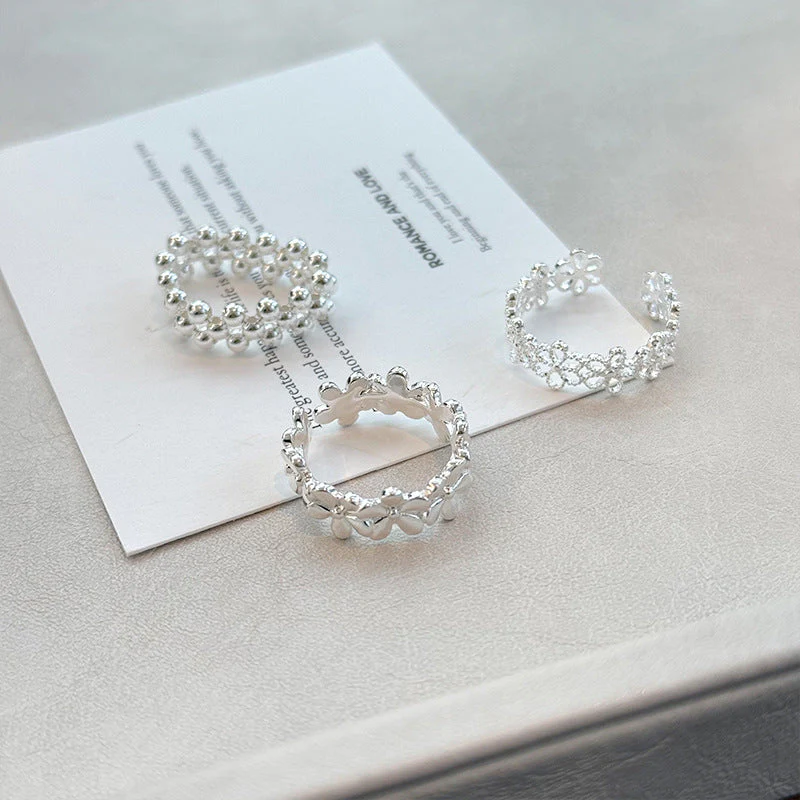 925 Sterling Silver Flower Ring