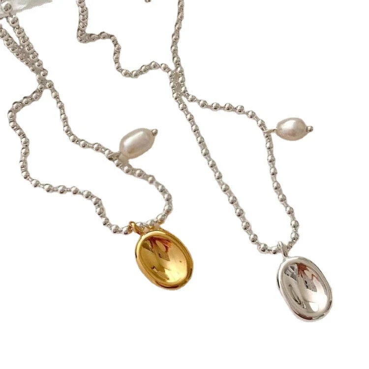 s925 sterling silver beanie necklace