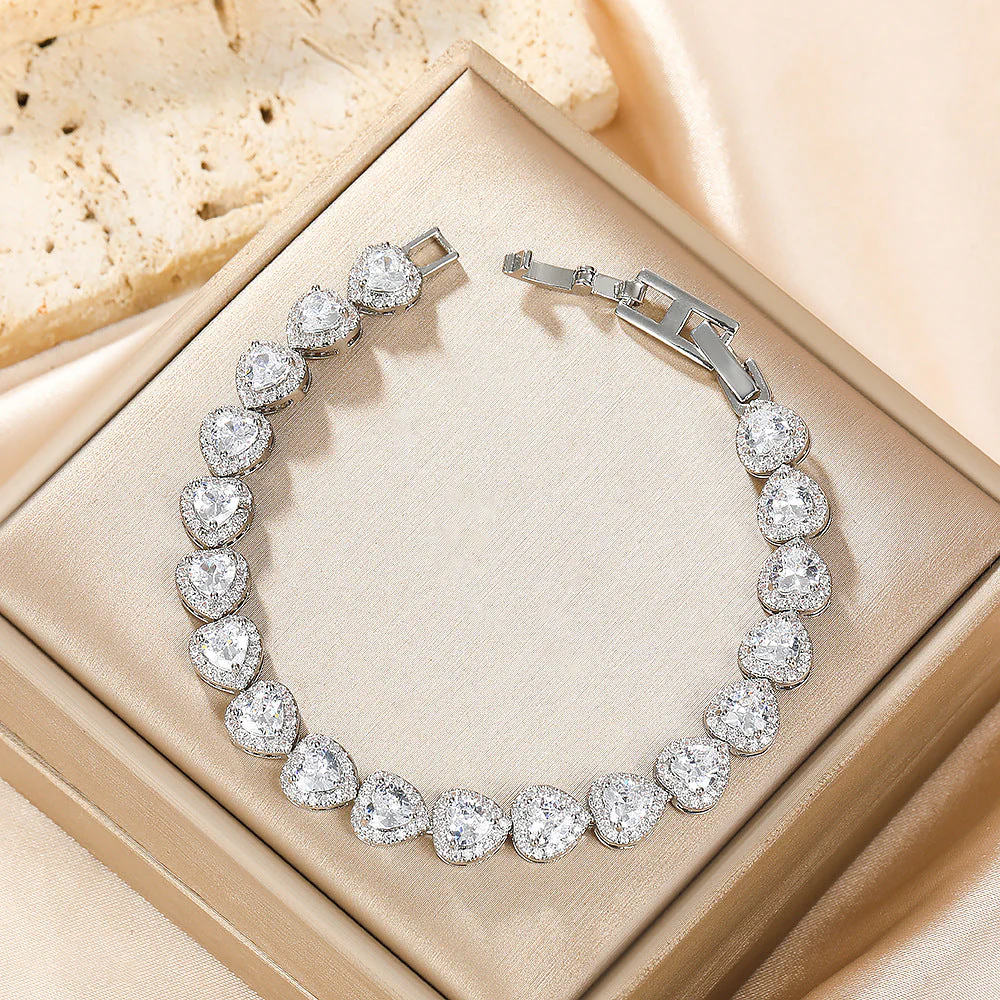 Full Diamond Zircon Chain Bracelet