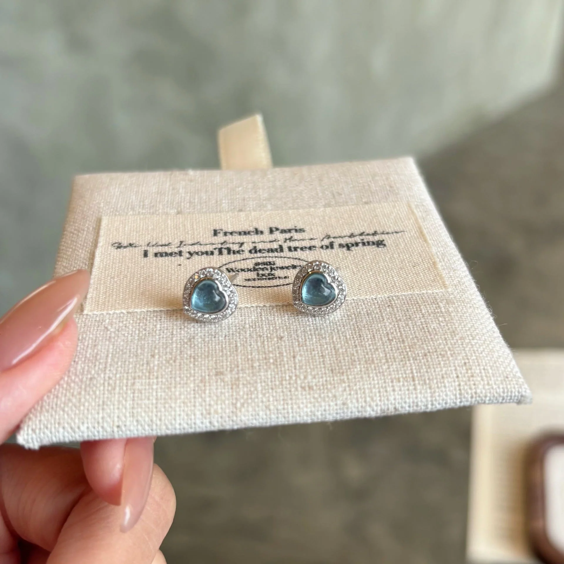 S925 Sterling Silver Natural Aquamarine Earrings