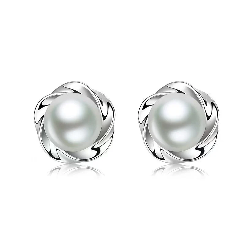 Natural Freshwater Pearls S925 Sterling Silver Earrings