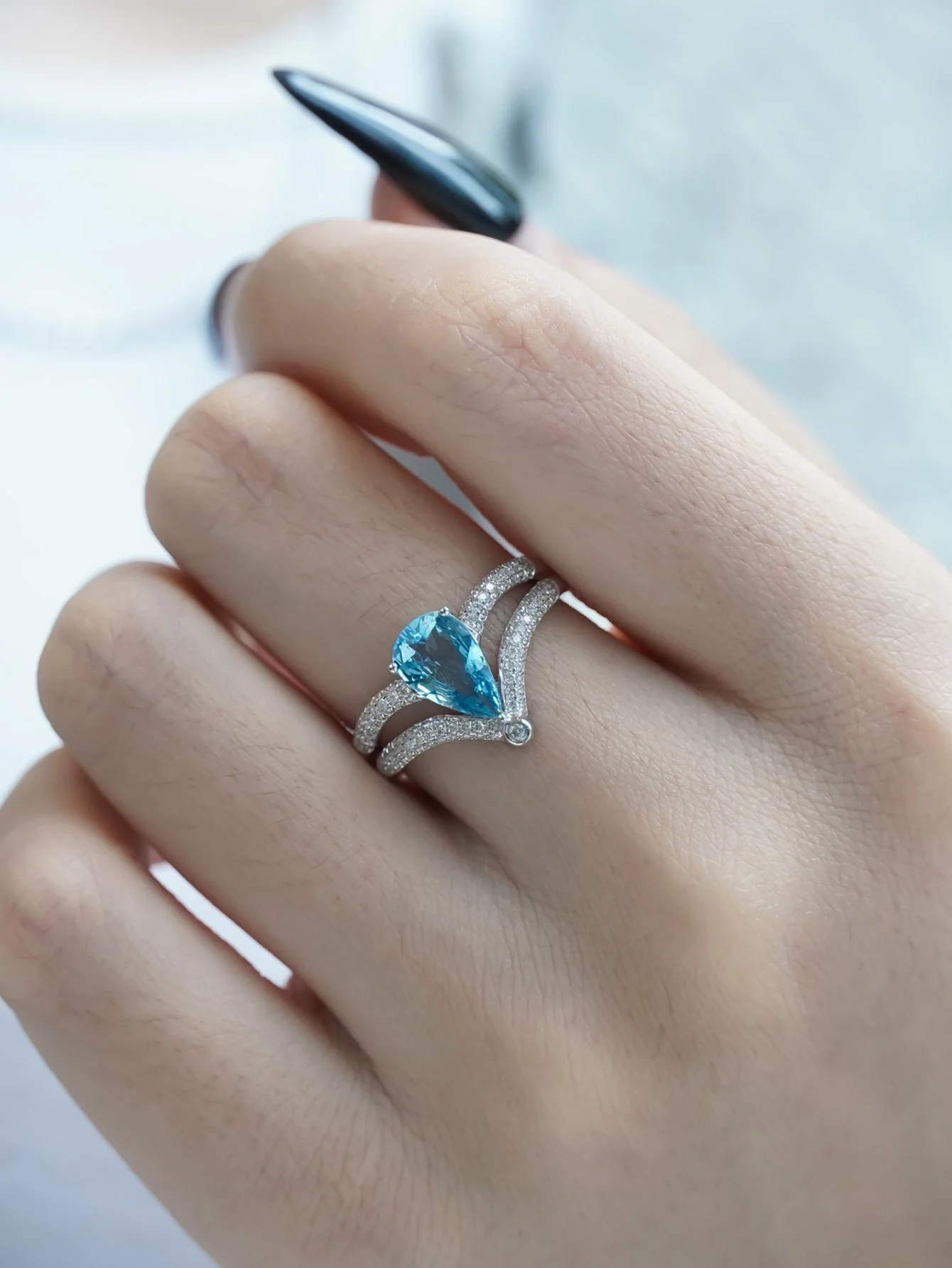 S925 sterling silver crown ring