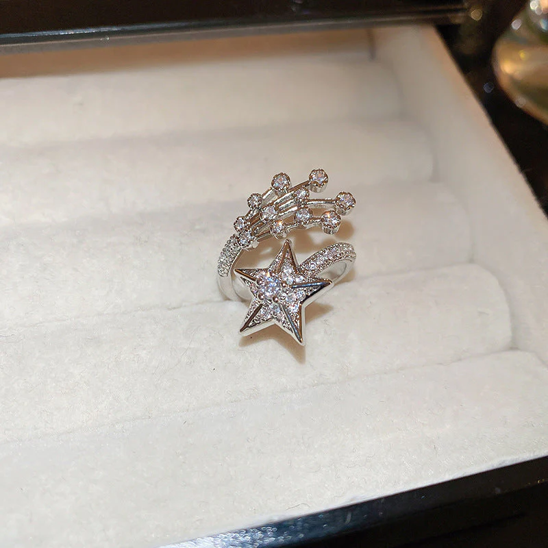 Real gold electroplated zircon split ring