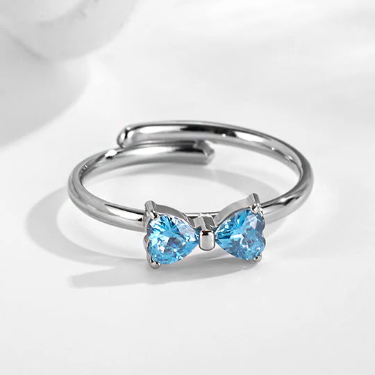 Stainless steel bow adjustable titanium ring does not fade