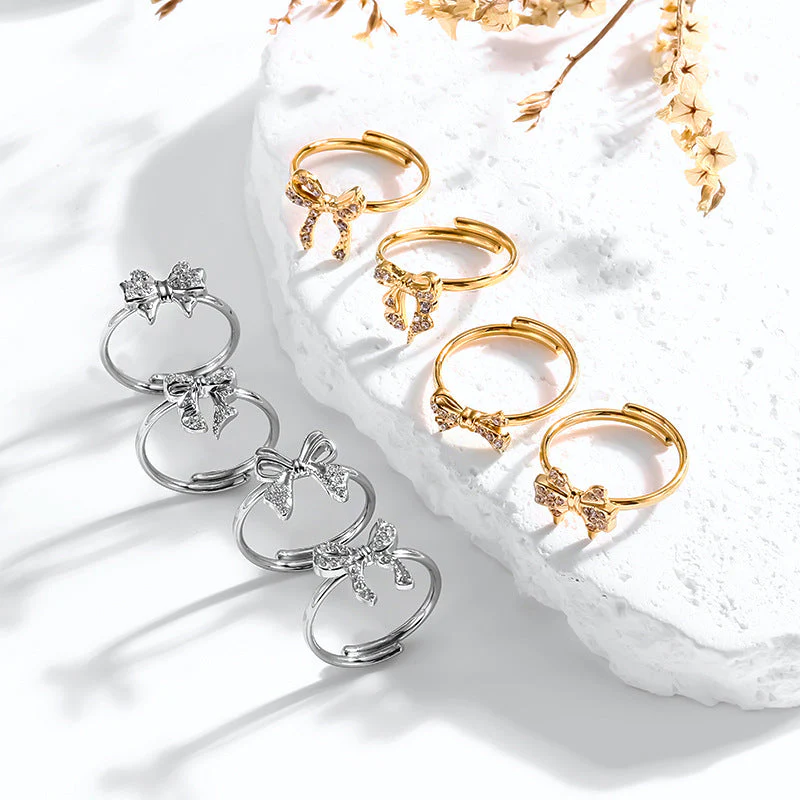 Super Flash Sky Star Titanium Zircon Ring