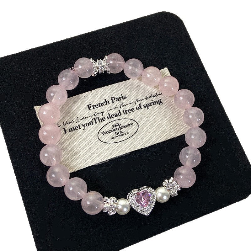 Swarovski Pearl Love Bow Pentacle Zircon Bracelet