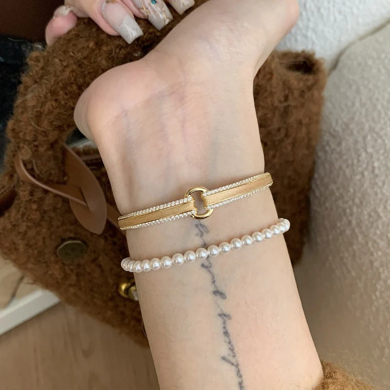 Lock Zircon Bracelet