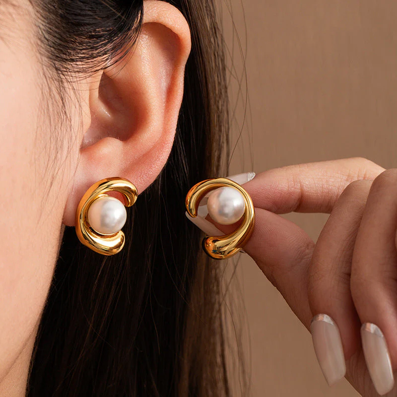 gold plated non-fading earrings
