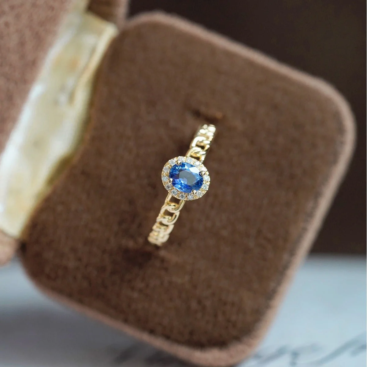 S925 sterling silver chain ring