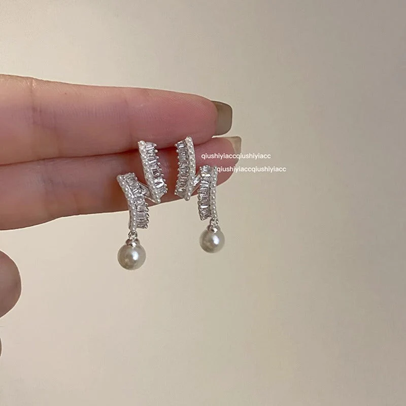 S925 Sterling Silver Pearl Earrings