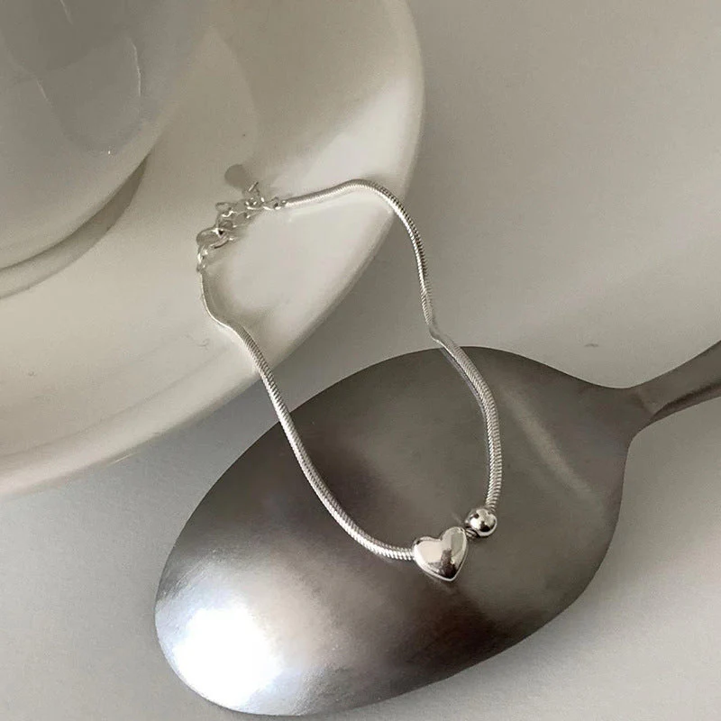 Metal Love Pendant Bracelet