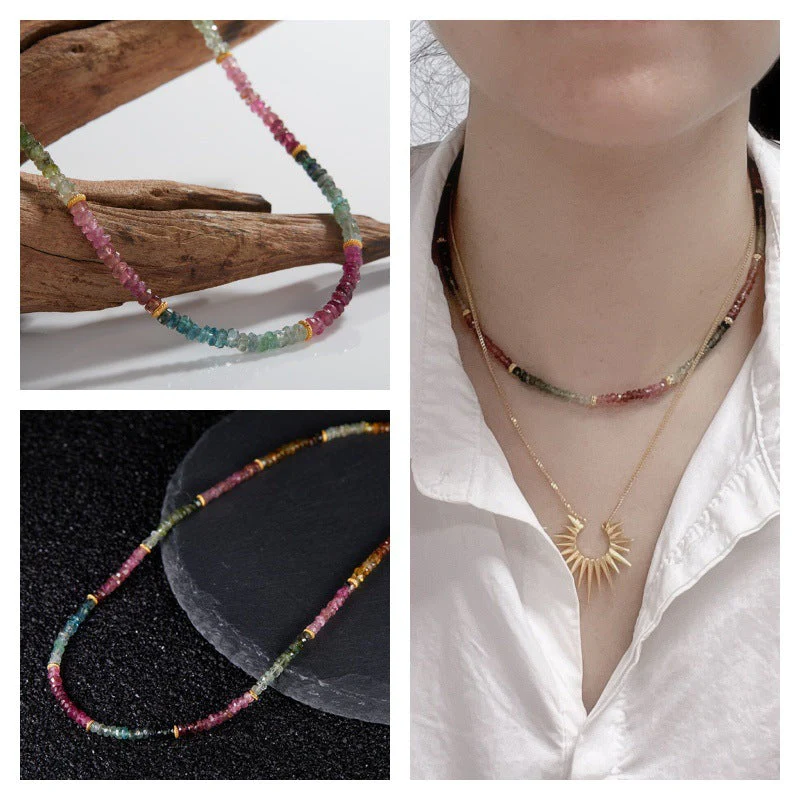 Natural Color Treasure Tourmaline Necklace