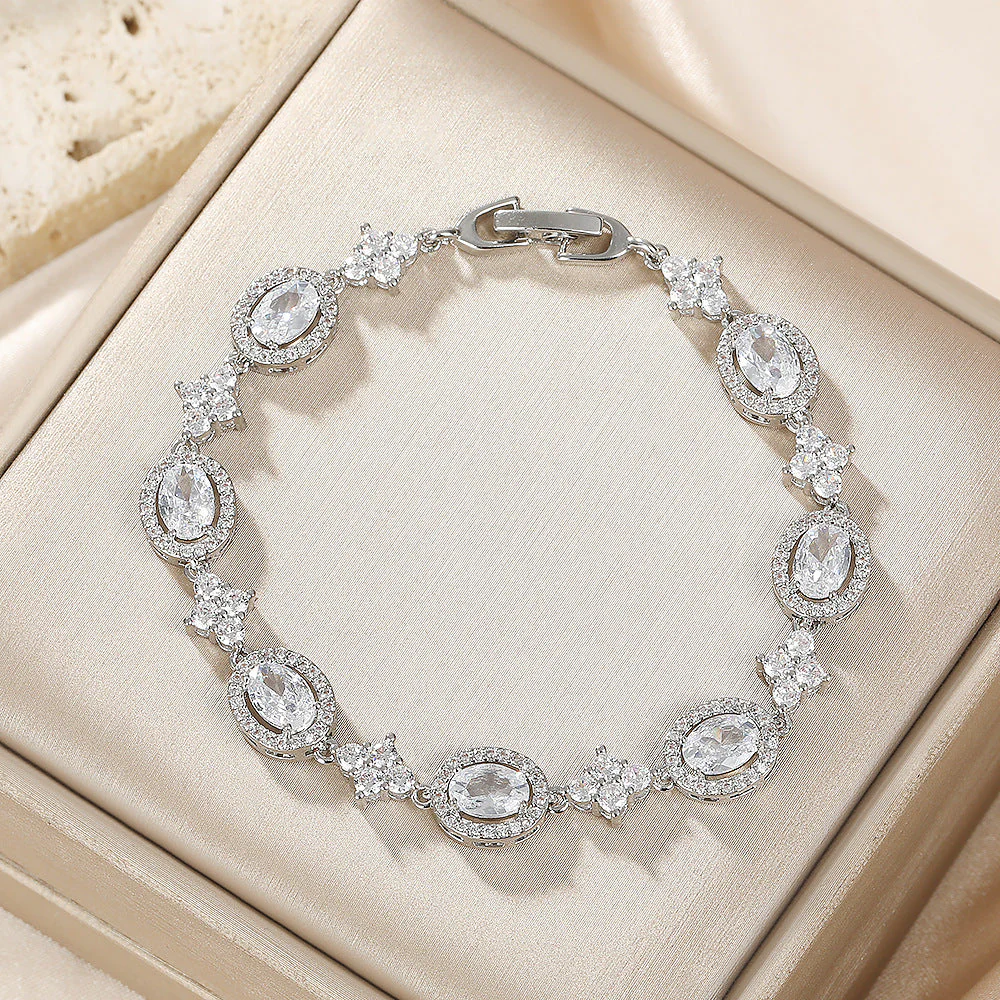 Full Diamond Zircon Chain Bracelet