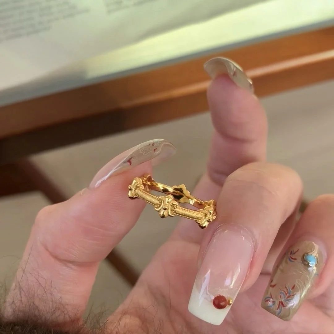 Wire-drawing Craft Tail Kite Flower Ring