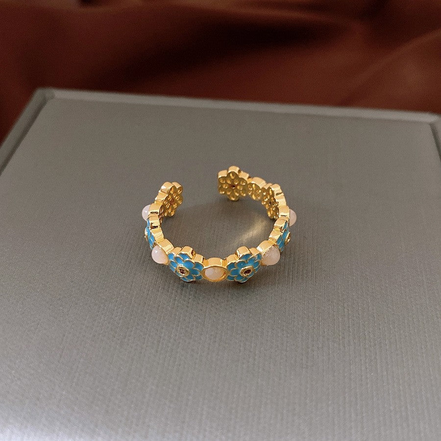 Real gold electroplated zircon split ring