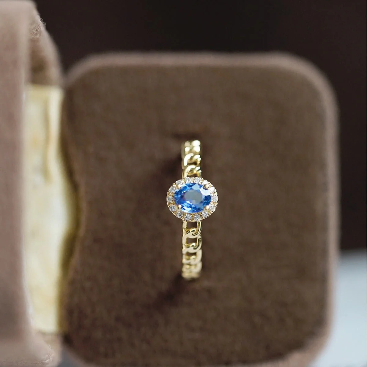 S925 sterling silver chain ring