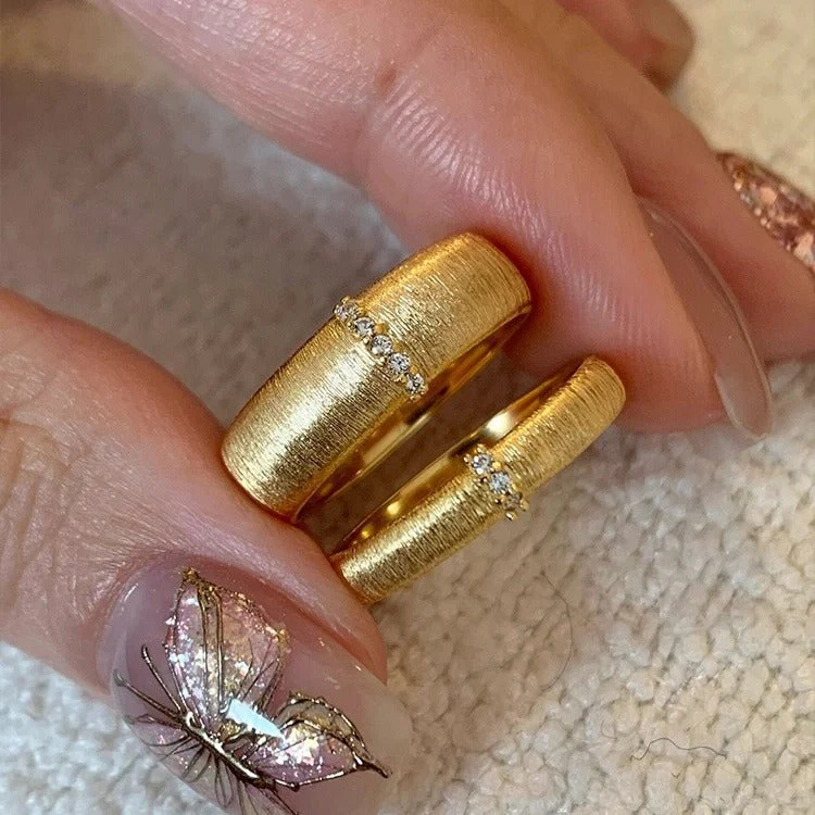 925 Sterling Silver Wire-drawing Craft Forging Ring