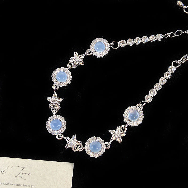 Opal round zircon bracelet