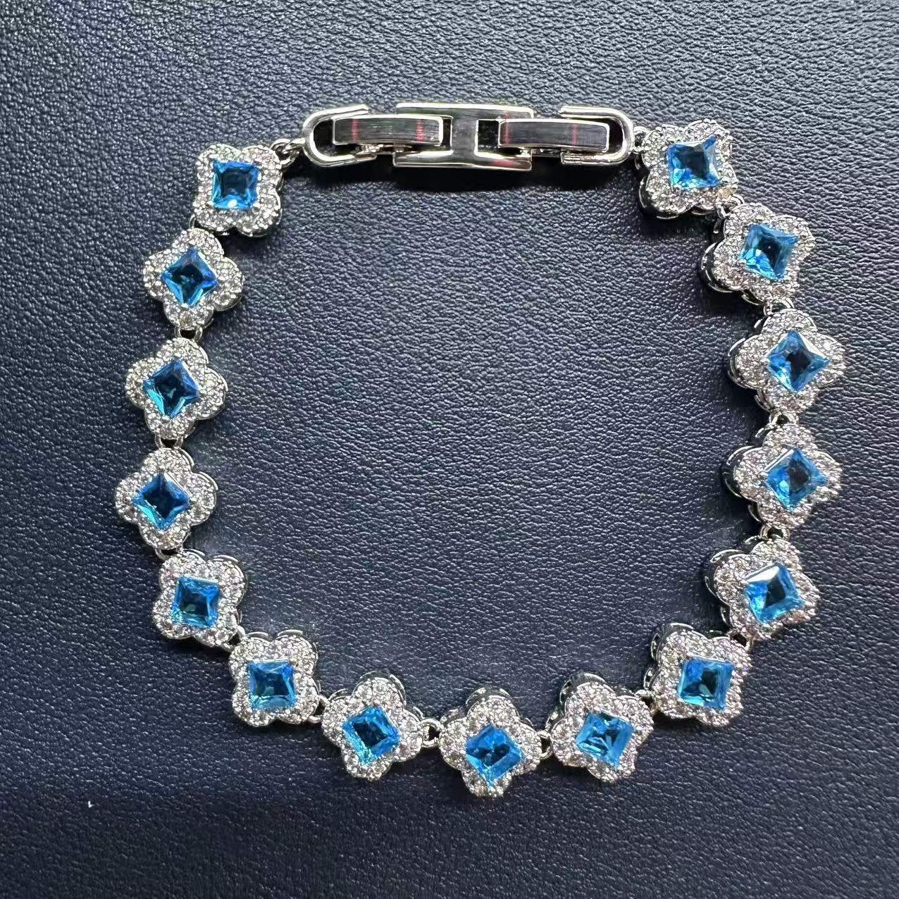 Brass zircon bracelet