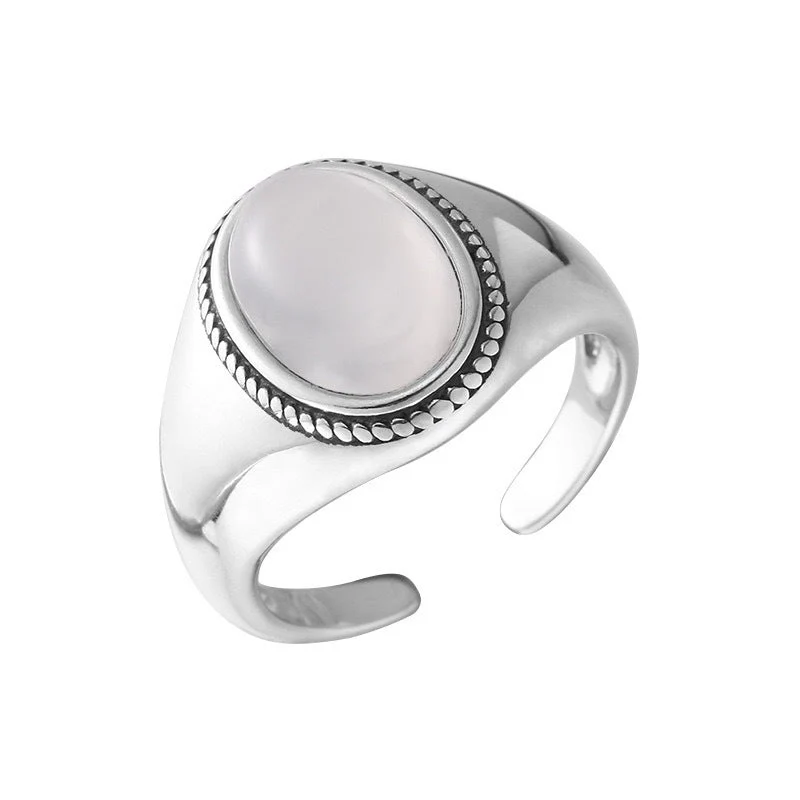 Ring Combination s925 sterling silver + gem series ring