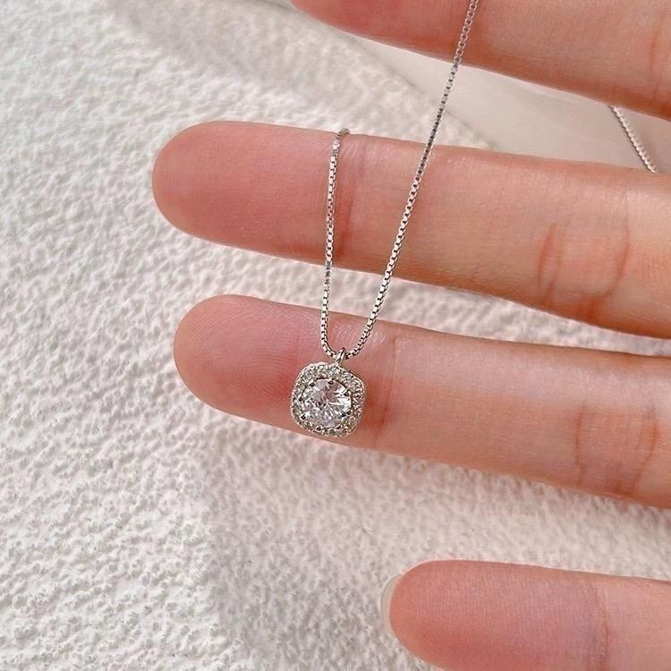 S925 sterling silver small sugar pendant necklace