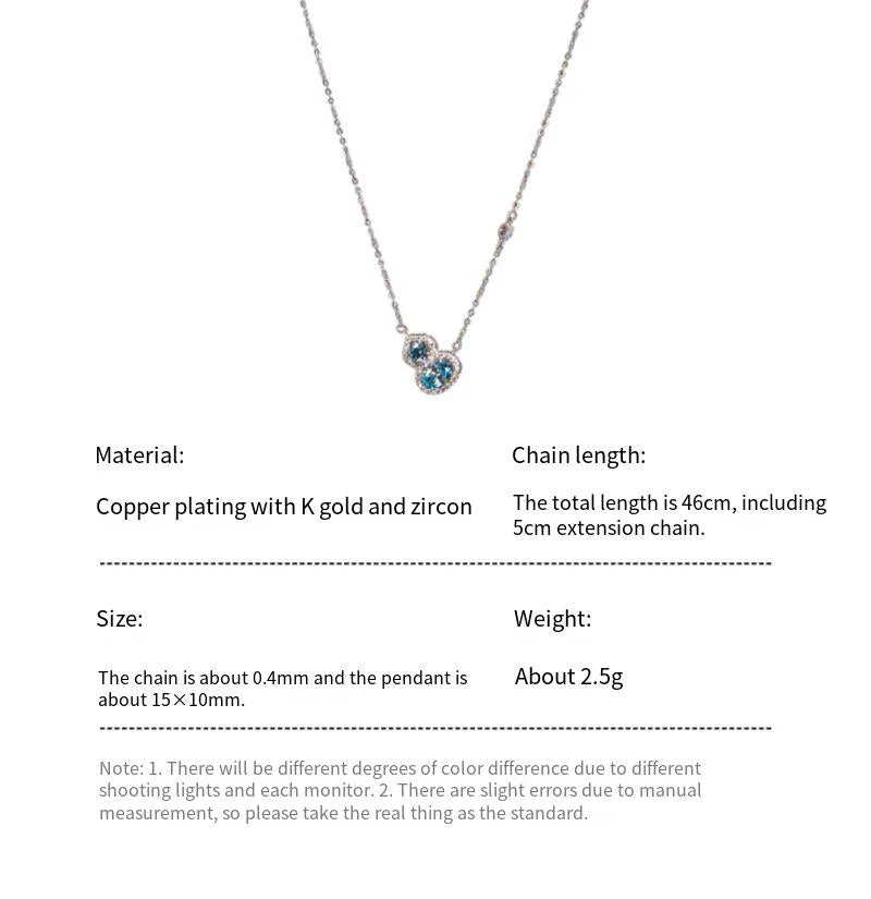 Super Flash Blue Crystal Gourd pendant necklace