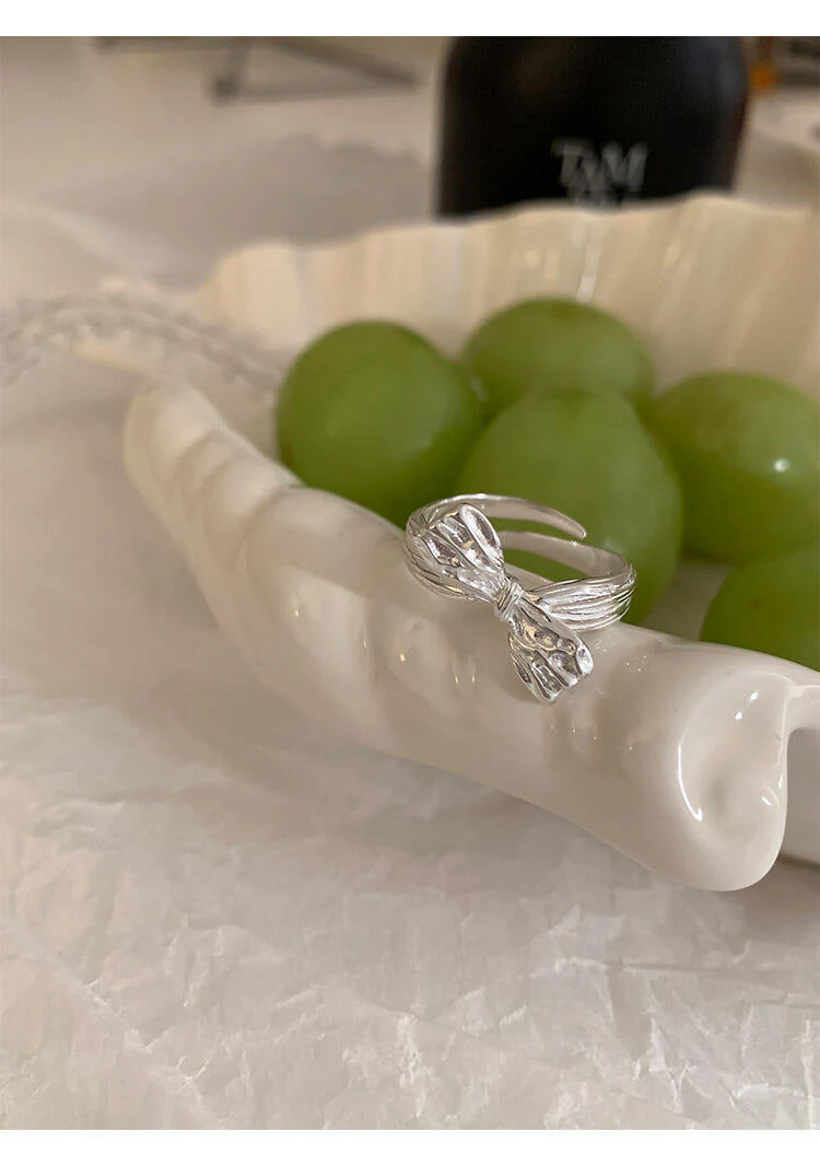 Bow S925 sterling silver ring