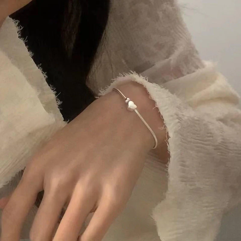 Metal Love Pendant Bracelet