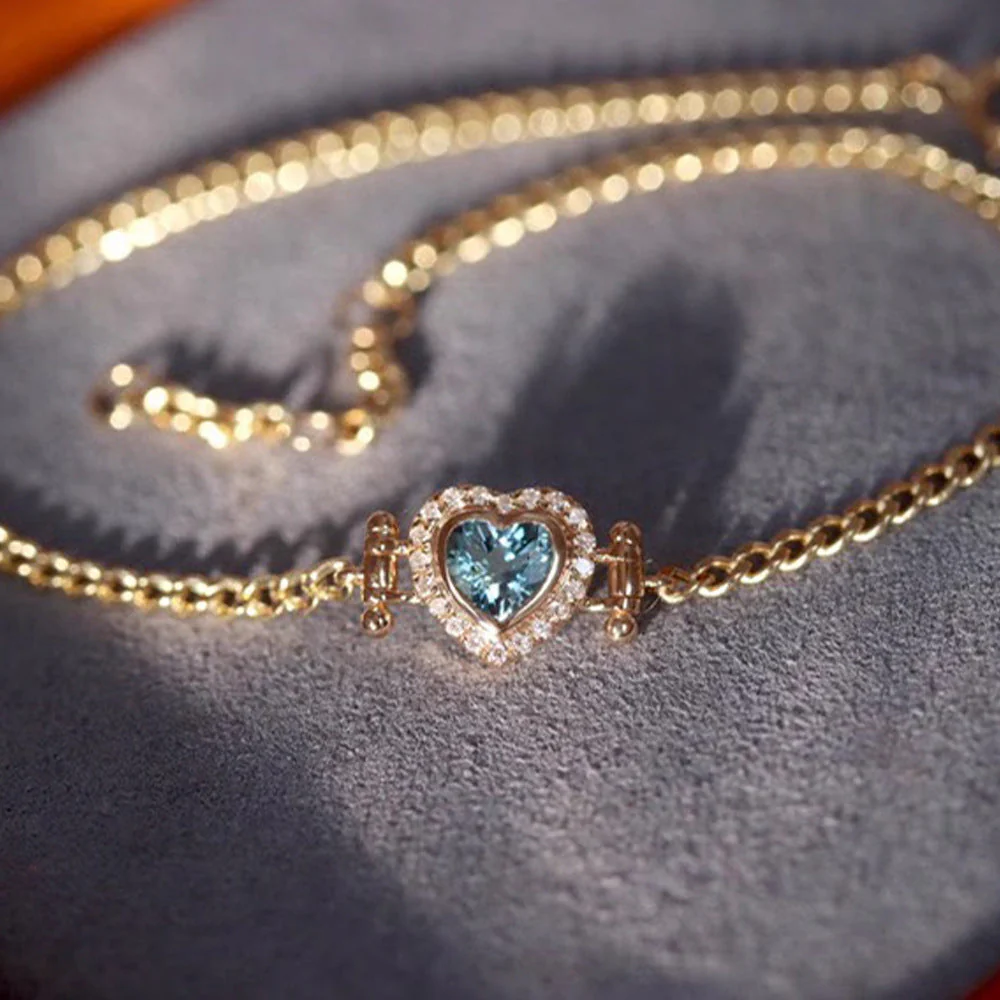 S925 sterling silver heart-shaped bracelet