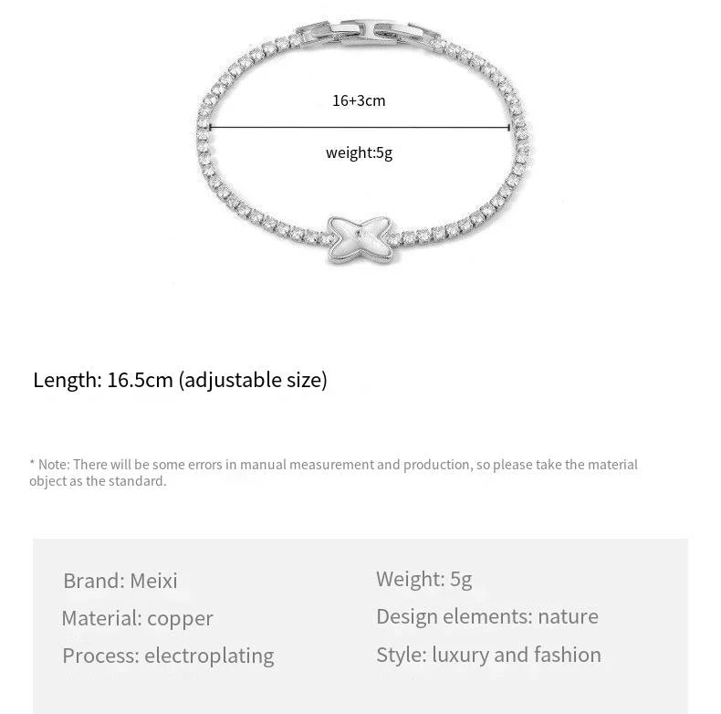 Full Diamond Zircon Chain Bracelet