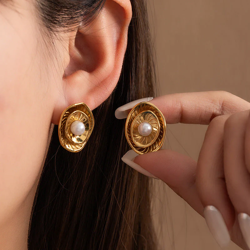 gold plated non-fading earrings