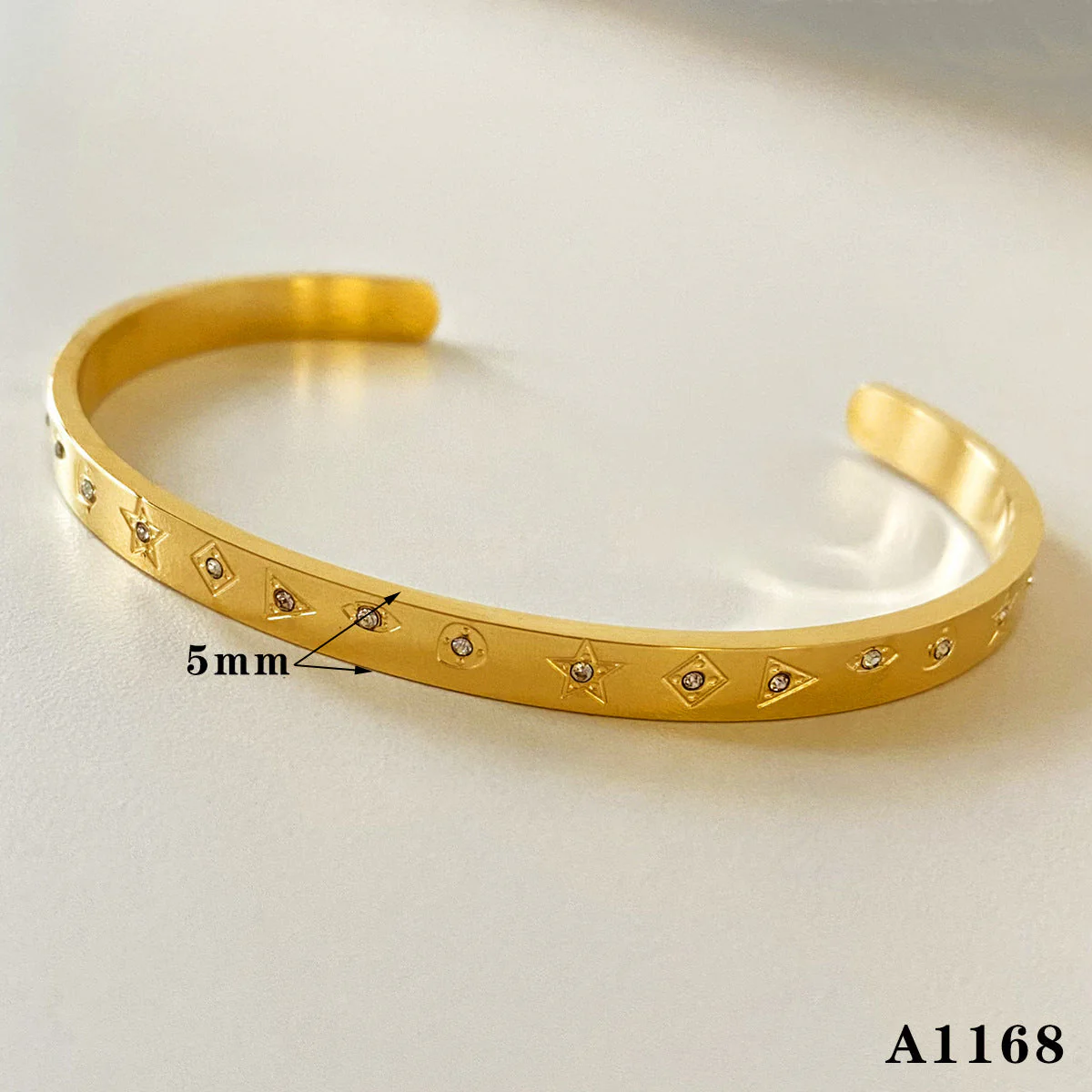 Pearl zircon stainless steel bracelet