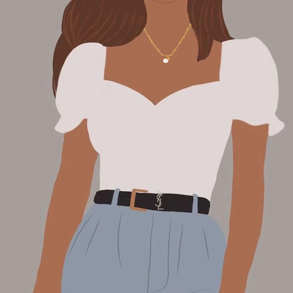 Double-layer Chain Design Pearl Necklace