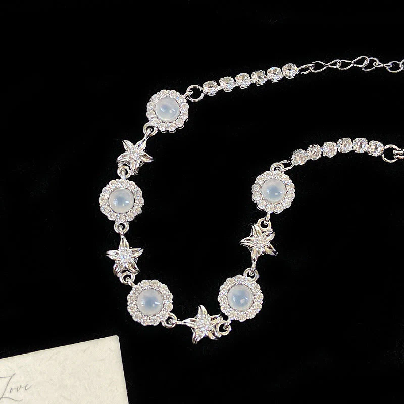 Opal round zircon bracelet
