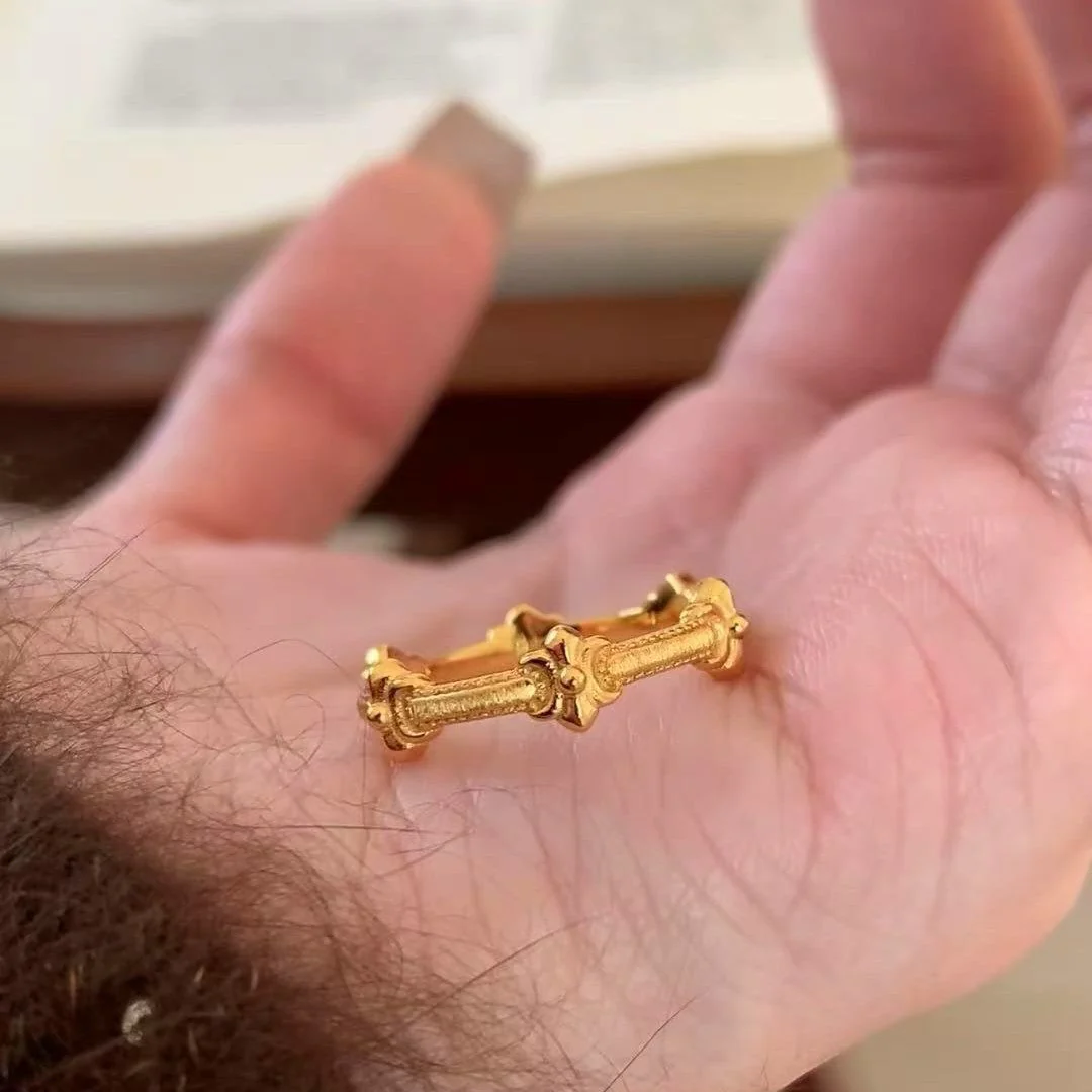 Wire-drawing Craft Tail Kite Flower Ring