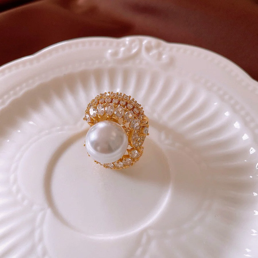 Real gold electroplated zircon split ring