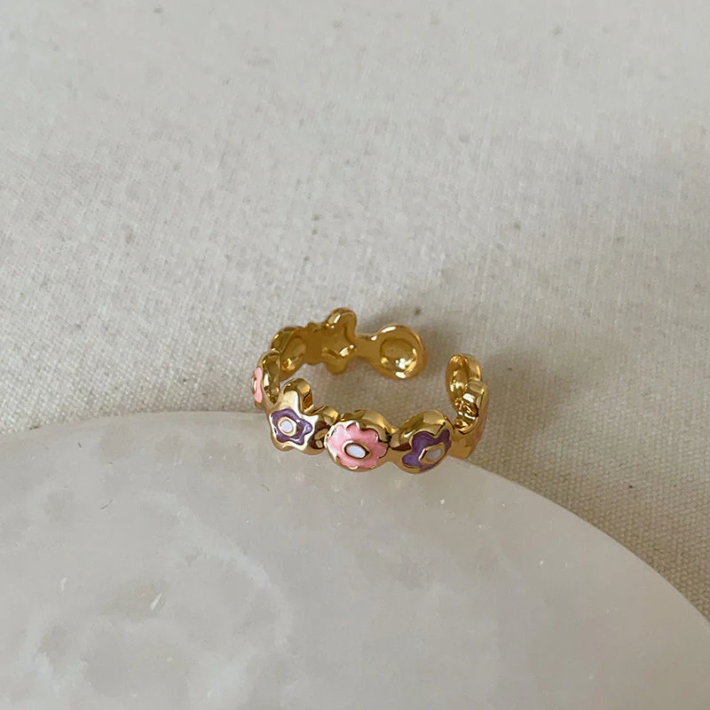 Dropping butterfly flower opening ring
