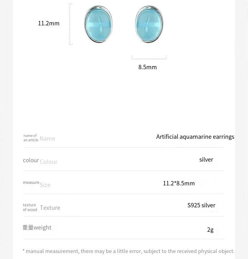 s925 sterling silver aquamarine necklace bracelet