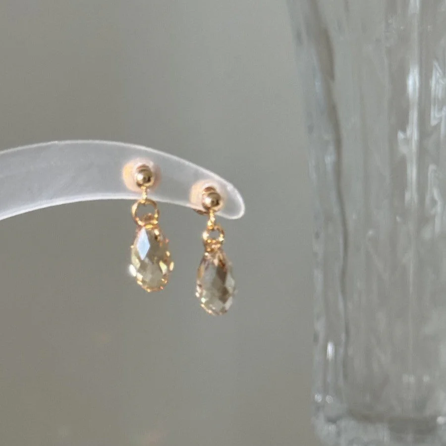 Hand-made Swarovski multicolor crystal earrings S925 silver needle