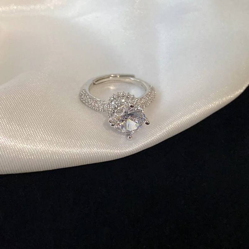 Real gold electroplated zircon split ring