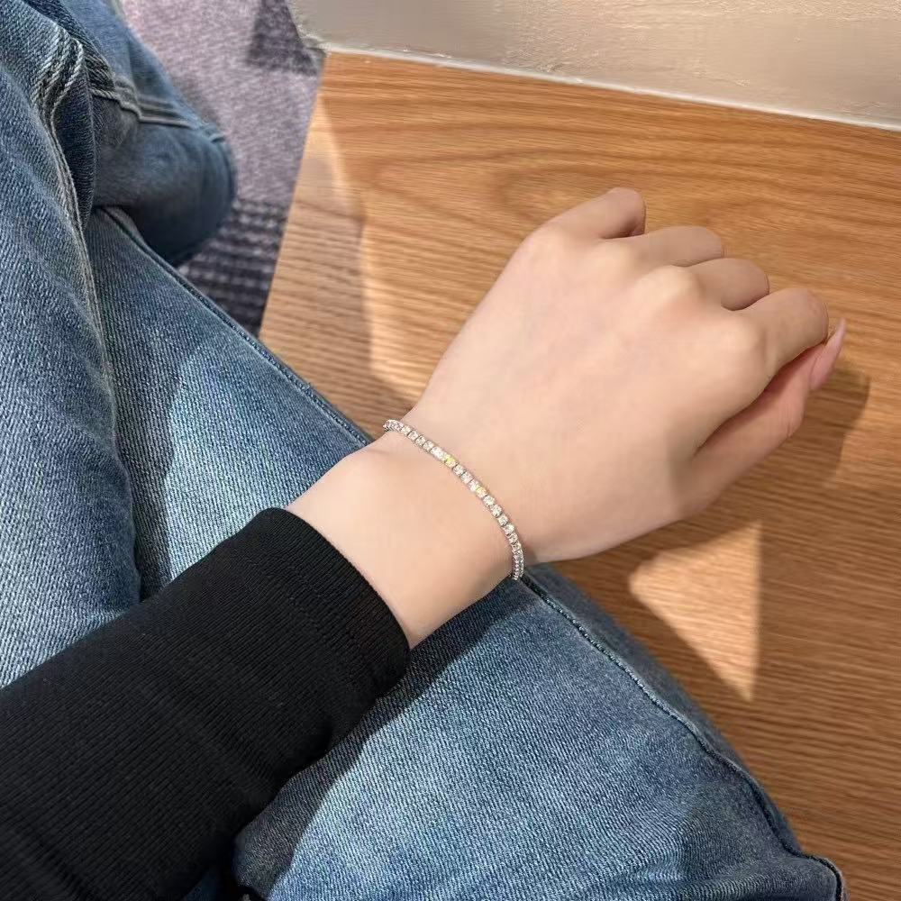 S925 Sterling Silver Full Set with Premium Zircon Bracelet