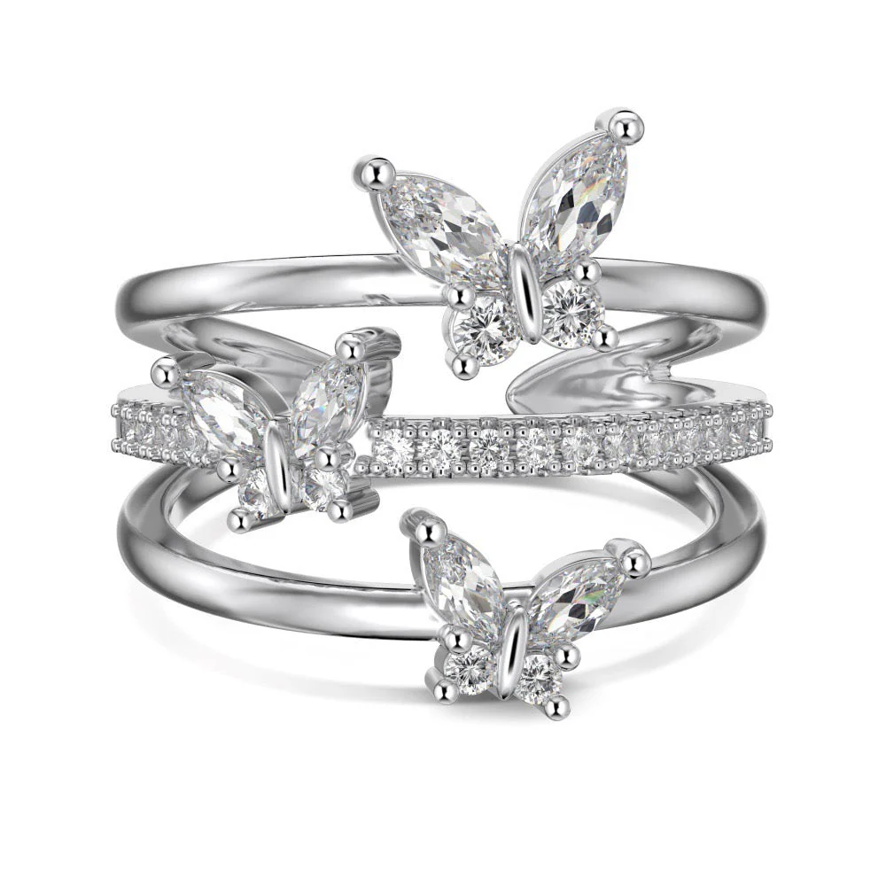 Butterfly Silver Ring Collection