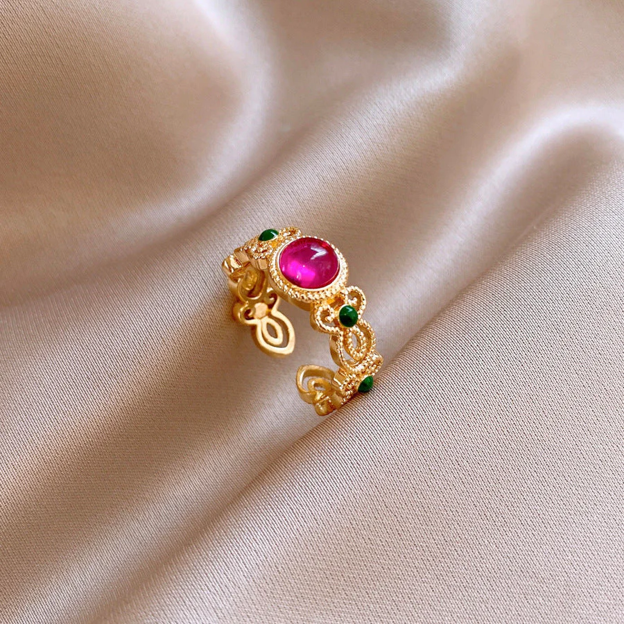 Real gold electroplated zircon split ring