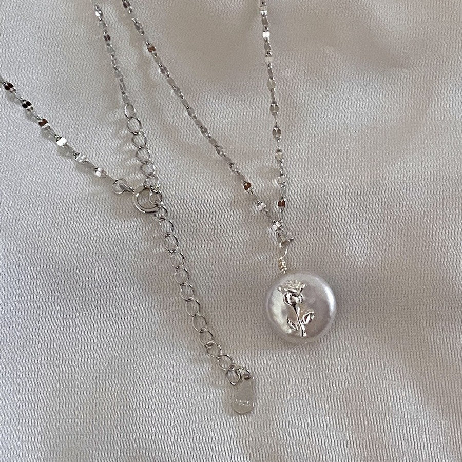 baroque pearl S925 sterling silver necklace