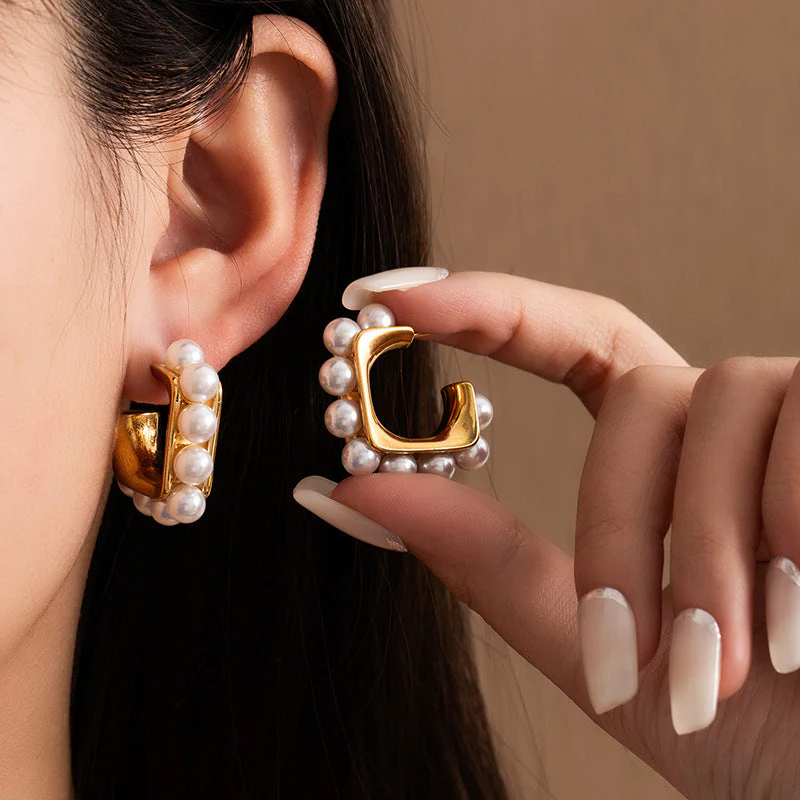 gold plated non-fading earrings