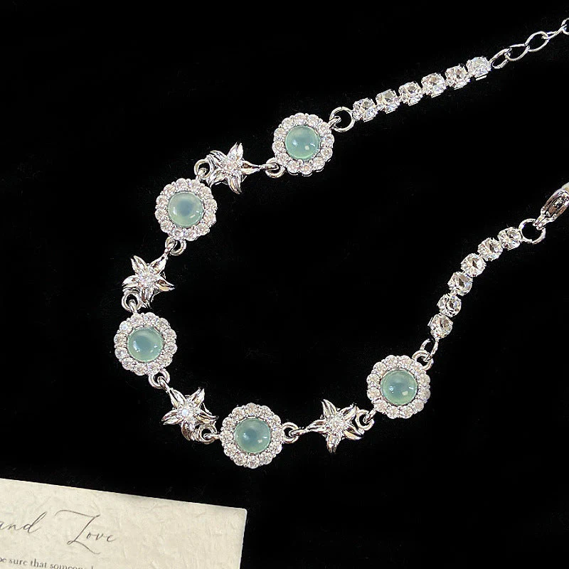 Opal round zircon bracelet