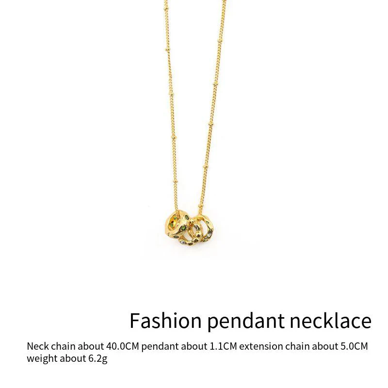 Emerald zircon necklace