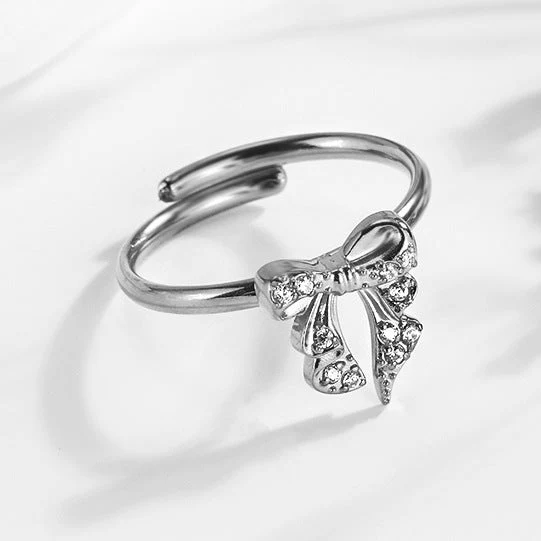 Super Flash Sky Star Titanium Zircon Ring