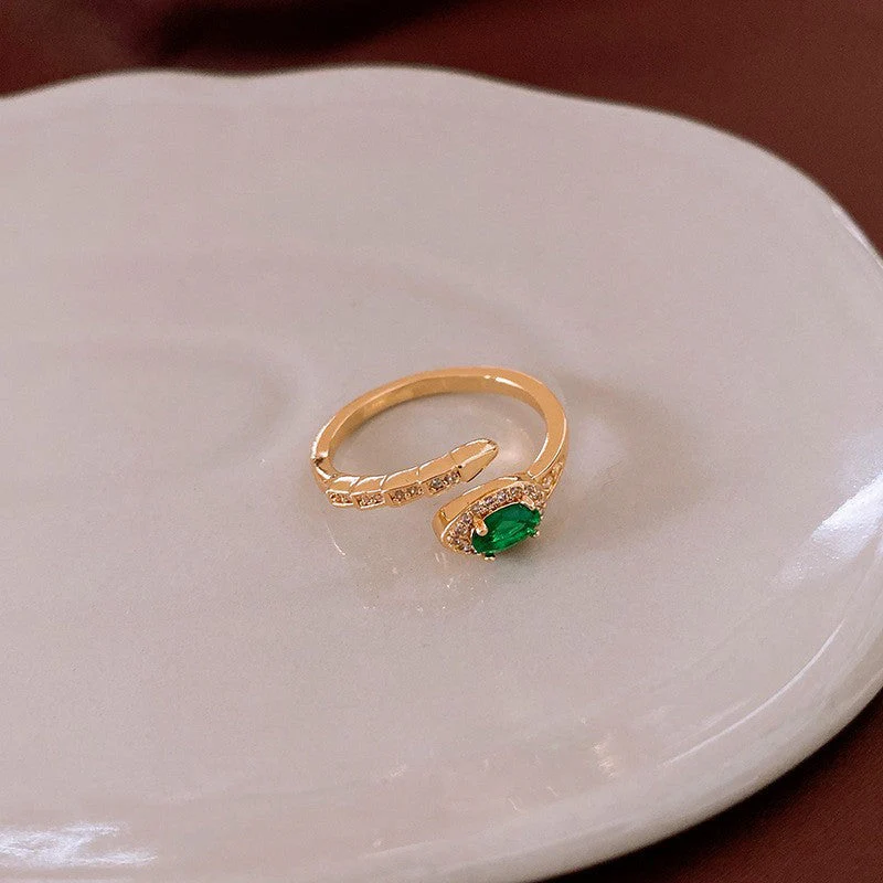 Real gold electroplated zircon split ring